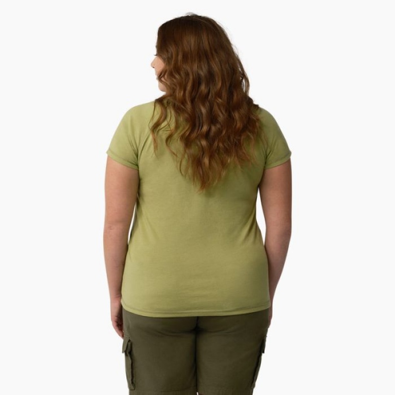 Dickies Plus Cooling Scurte Sleeve Pocket T-Shirt Fern Heather | KYEB6032