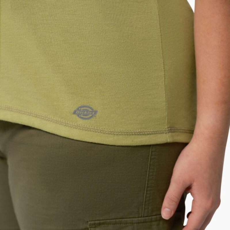 Dickies Plus Cooling Scurte Sleeve Pocket T-Shirt Fern Heather | KYEB6032