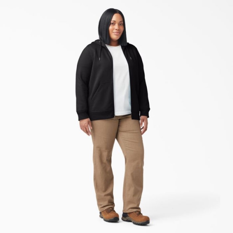 Dickies Plus Heavyweight Full-Zip Hoodie Negrii | MLTI6419