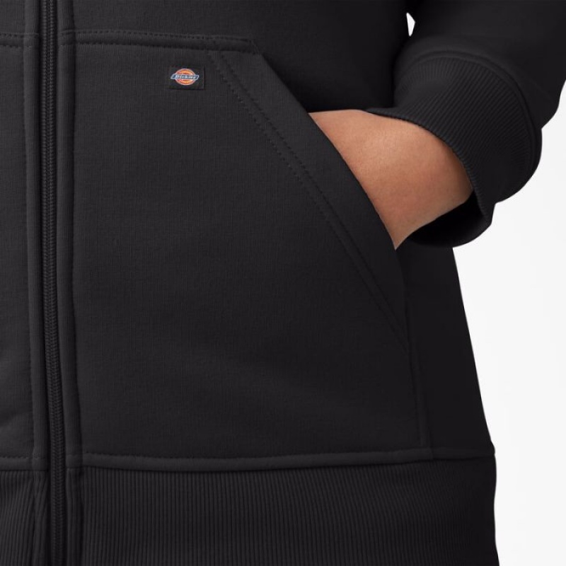 Dickies Plus Heavyweight Full-Zip Hoodie Negrii | MLTI6419