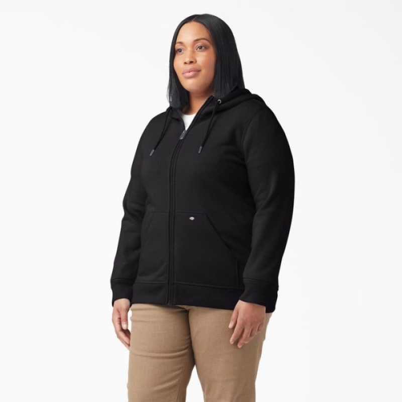 Dickies Plus Heavyweight Full-Zip Hoodie Negrii | MLTI6419