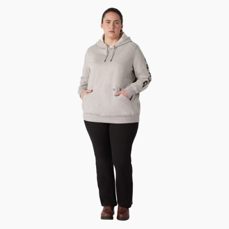 Dickies Plus Heavyweight Logo Sleeve Pullover Gri | JMTV4196