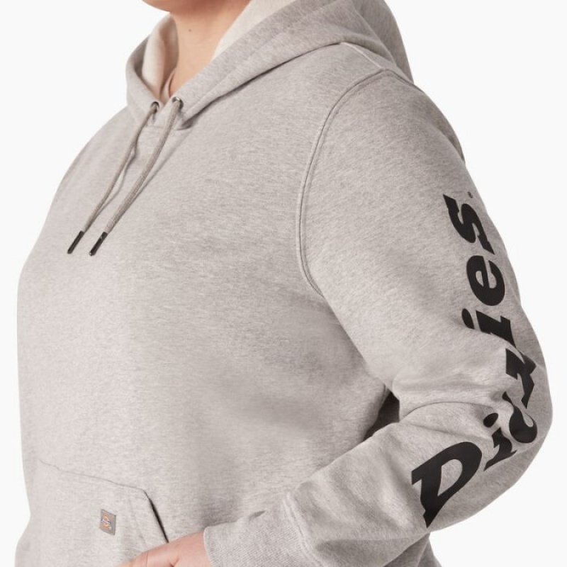 Dickies Plus Heavyweight Logo Sleeve Pullover Gri | JMTV4196