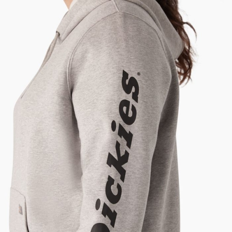 Dickies Plus Heavyweight Logo Sleeve Pullover Gri | JMTV4196