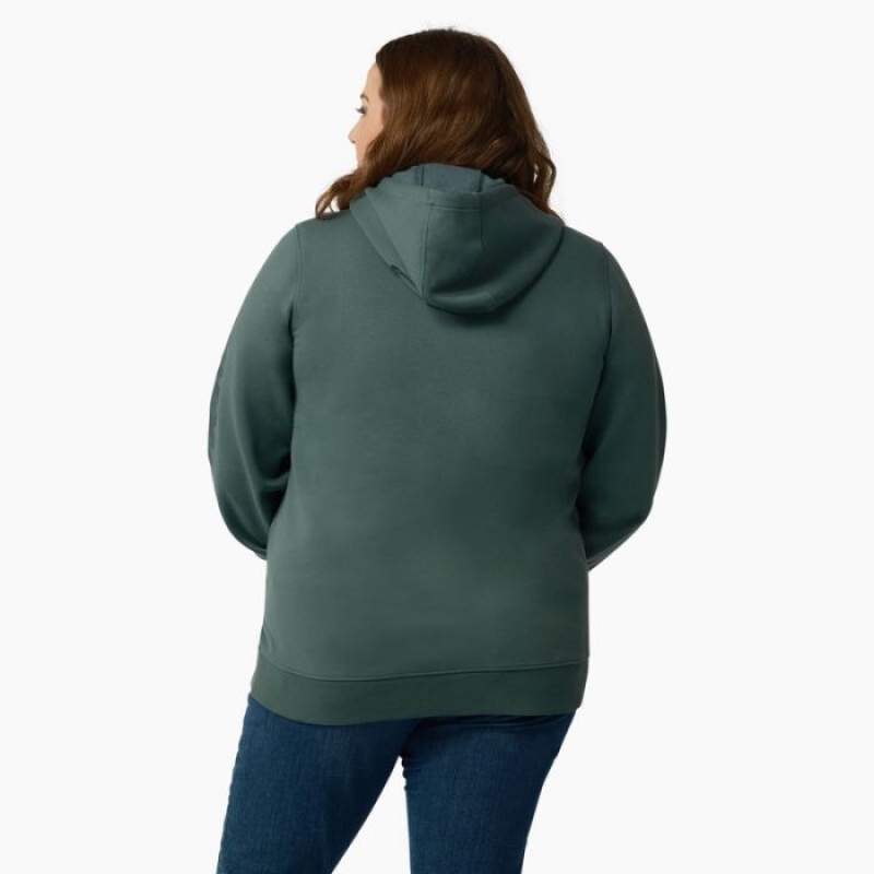 Dickies Plus Heavyweight Logo Sleeve Pullover Verzi | DLPJ7007