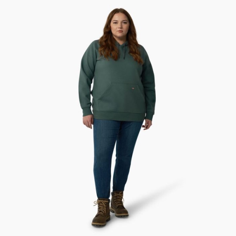 Dickies Plus Heavyweight Logo Sleeve Pullover Verzi | DLPJ7007