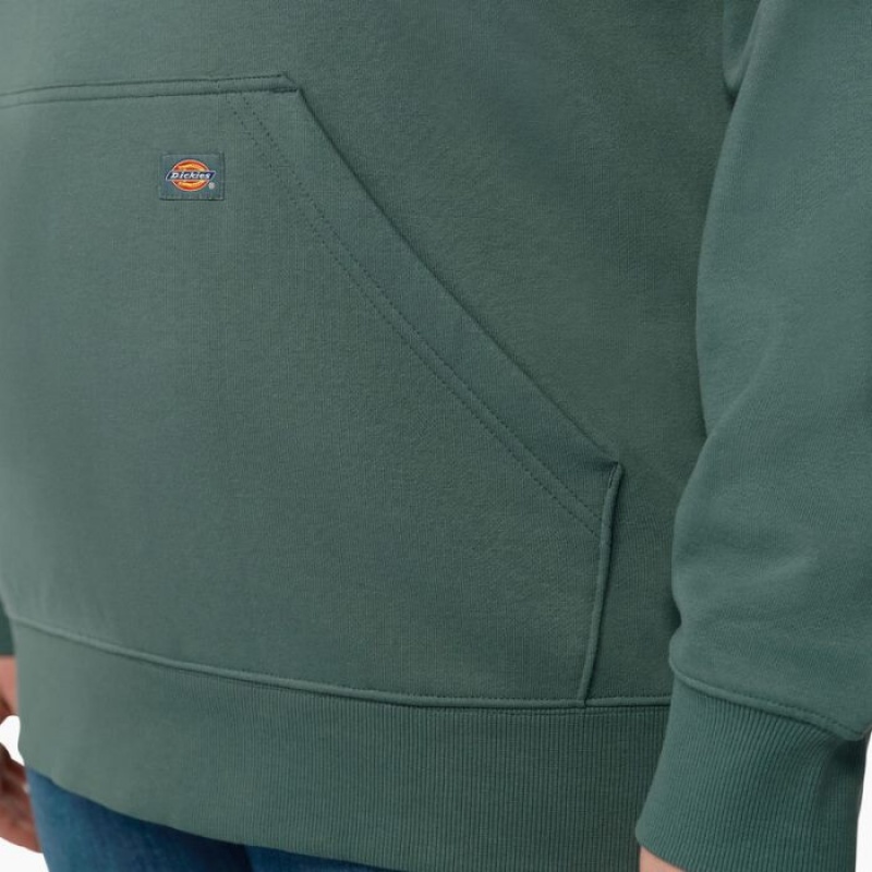 Dickies Plus Heavyweight Logo Sleeve Pullover Verzi | DLPJ7007