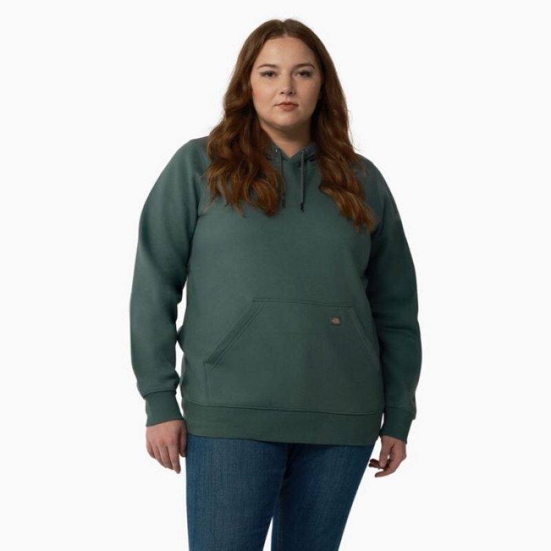 Dickies Plus Heavyweight Logo Sleeve Pullover Verzi | DLPJ7007