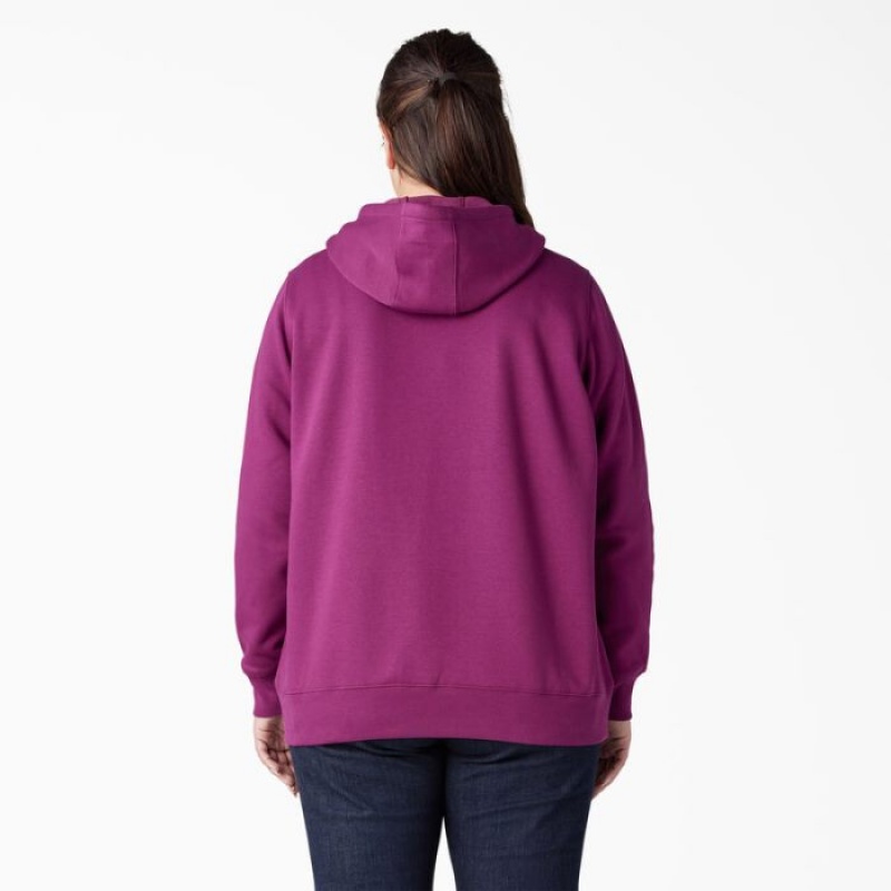 Dickies Plus Heavyweight Logo Sleeve Pullover Violet | CEJT1203