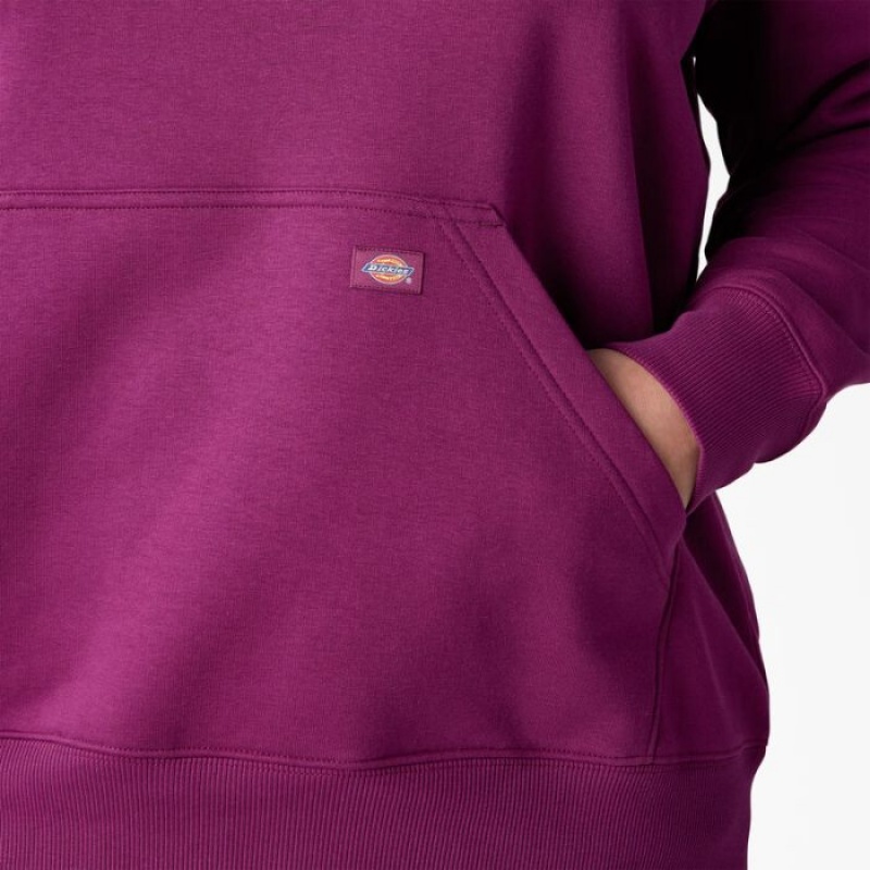 Dickies Plus Heavyweight Logo Sleeve Pullover Violet | CEJT1203
