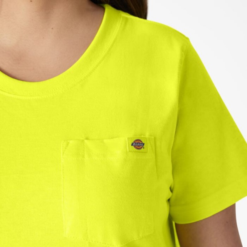 Dickies Plus Heavyweight Scurte Sleeve Pocket T-Shirt Galbeni Deschis | VTNP6360
