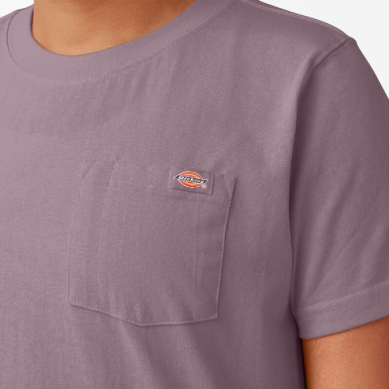 Dickies Plus Heavyweight Scurte Sleeve Pocket T-Shirt Violet | CZGF5867