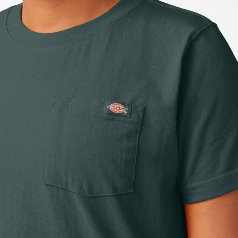 Dickies Plus Heavyweight Scurte Sleeve Pocket T-Shirt Verzi | RPYV7617
