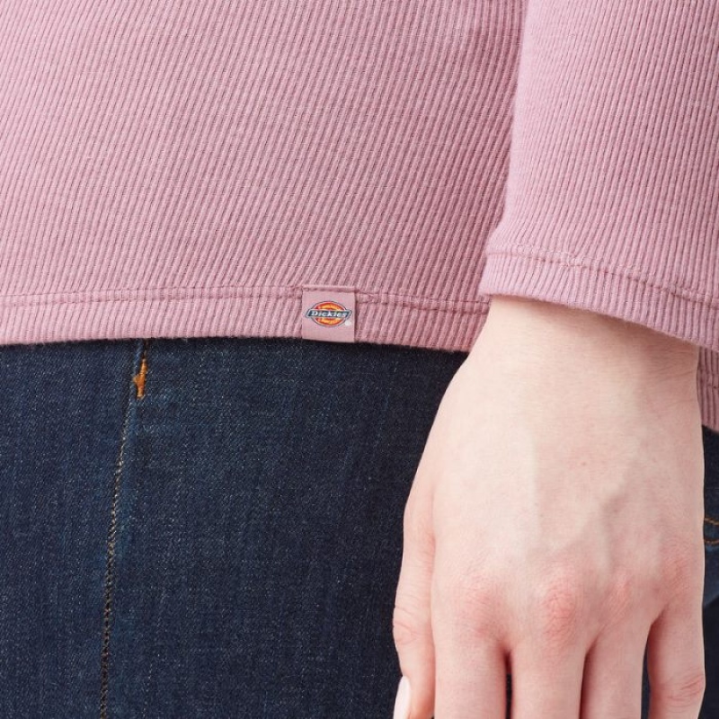 Dickies Plus Henley Long Sleeve Shirt Violet | BGZC9949