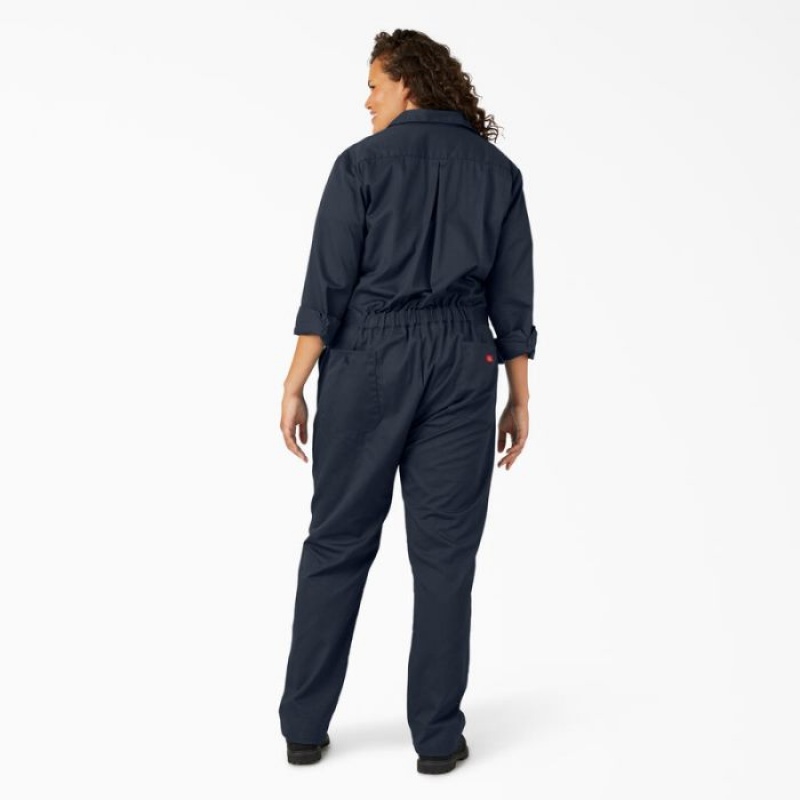 Dickies Plus Long Sleeve Coveralls Bleumarin | NSEV1548