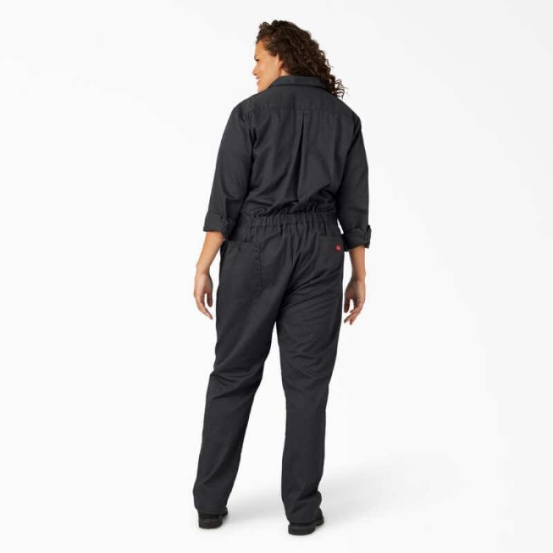 Dickies Plus Long Sleeve Coveralls Negrii | IYZY3914