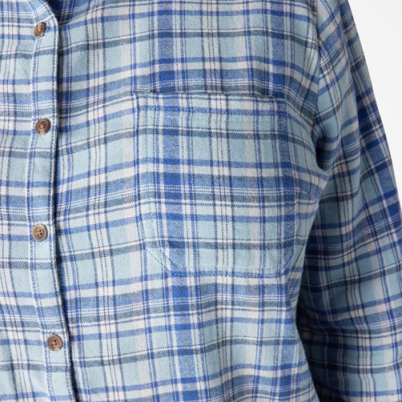Dickies Plus Long Sleeve Plaid Flannel Shirt Albastri | GSKM1257