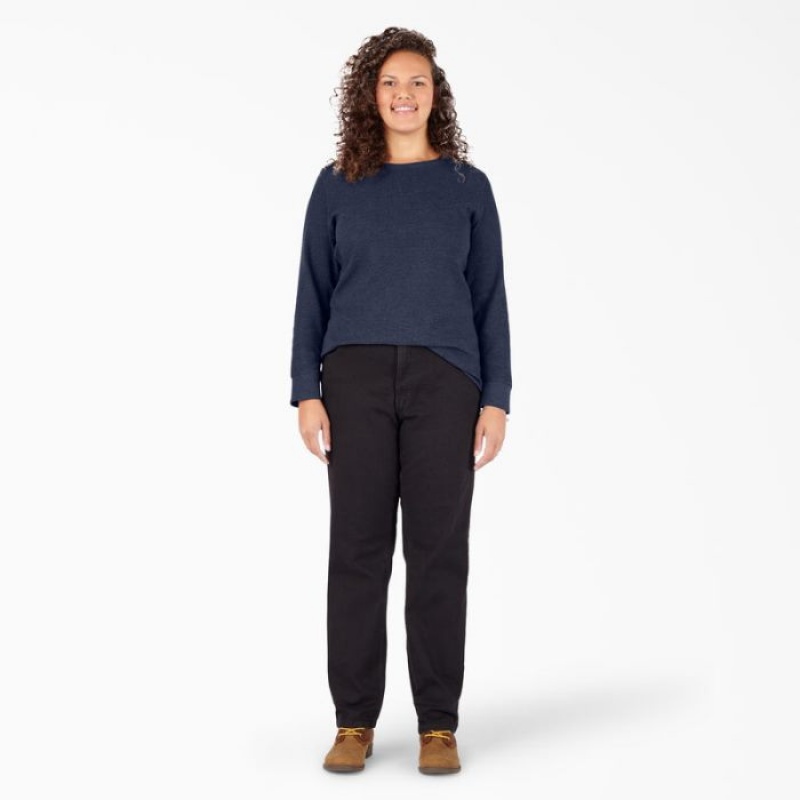 Dickies Plus Long Sleeve Thermal Shirt Bleumarin | KAJK9227