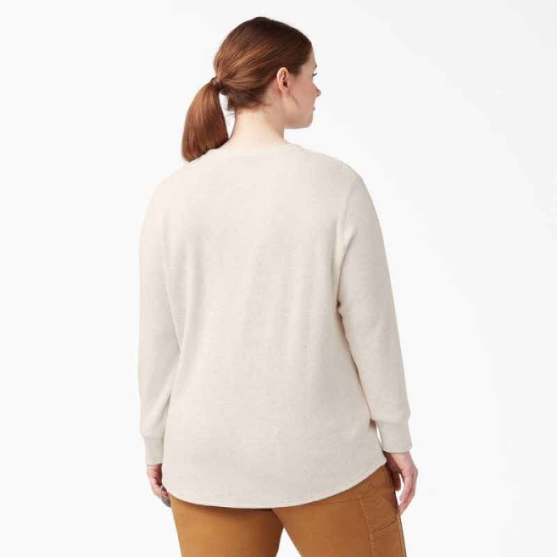 Dickies Plus Long Sleeve Thermal Shirt Bej | OTPG4487