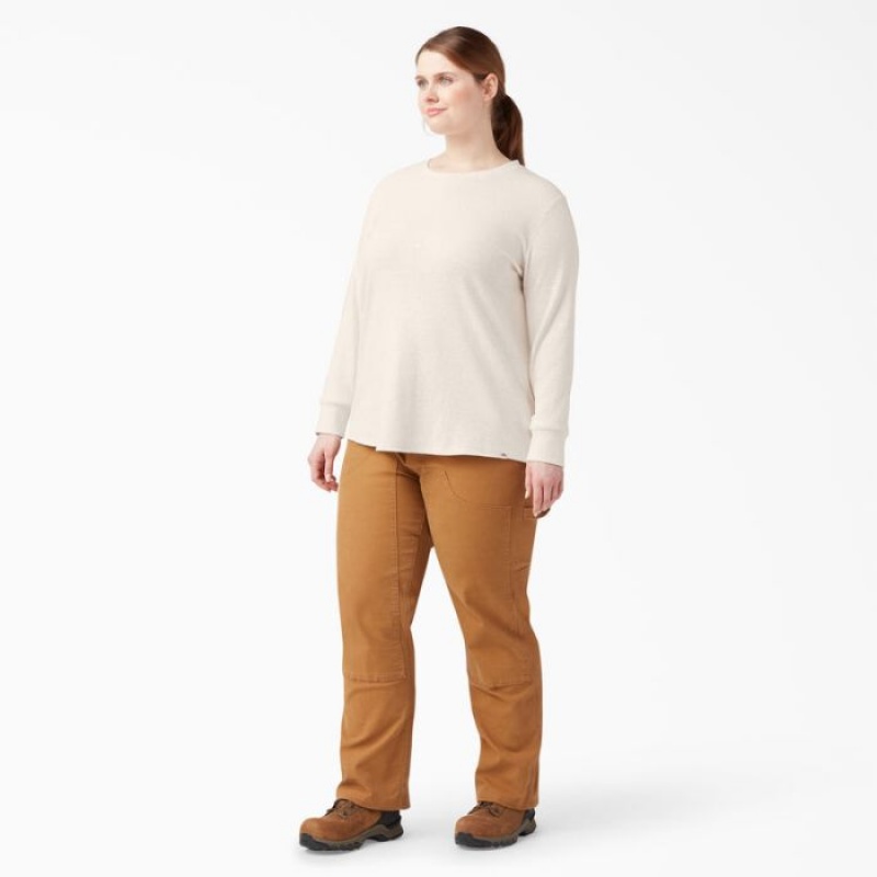 Dickies Plus Long Sleeve Thermal Shirt Bej | OTPG4487