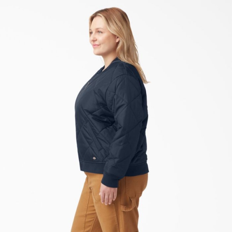 Dickies Plus Matlasat Bomber Jacket Bleumarin | ZQYI7795
