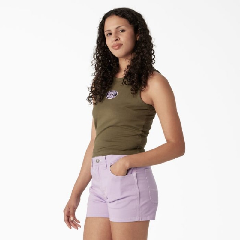 Dickies Racerback Cropped Tank Top Verzi | TSHE4610