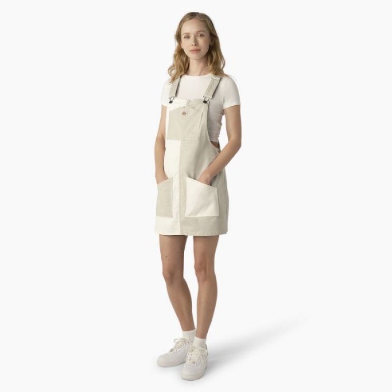 Dickies Regular Fit Colorblock Bib Overall Rochie Cloud / Desert Color Block | PCKH0962