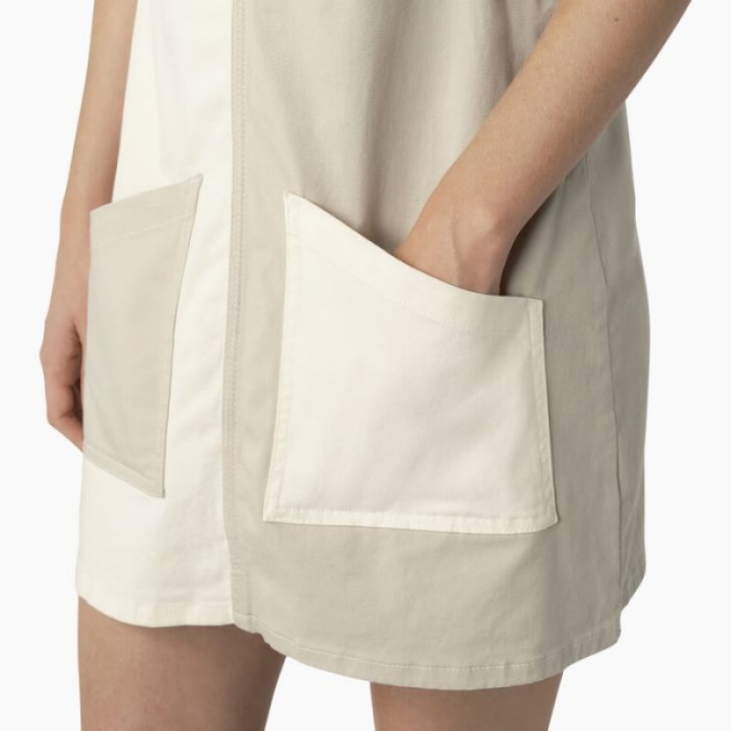 Dickies Regular Fit Colorblock Bib Overall Rochie Cloud / Desert Color Block | PCKH0962