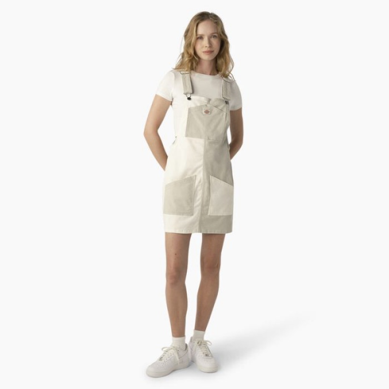 Dickies Regular Fit Colorblock Bib Overall Rochie Cloud / Desert Color Block | PCKH0962