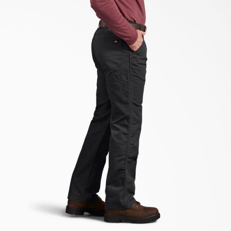 Dickies Regular Fit Duck Double Knee Pants Negrii | HSAA8247