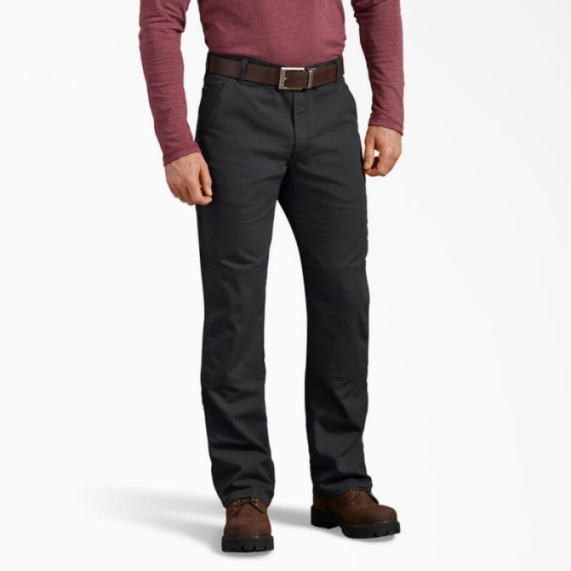 Dickies Regular Fit Duck Double Knee Pants Negrii | HSAA8247