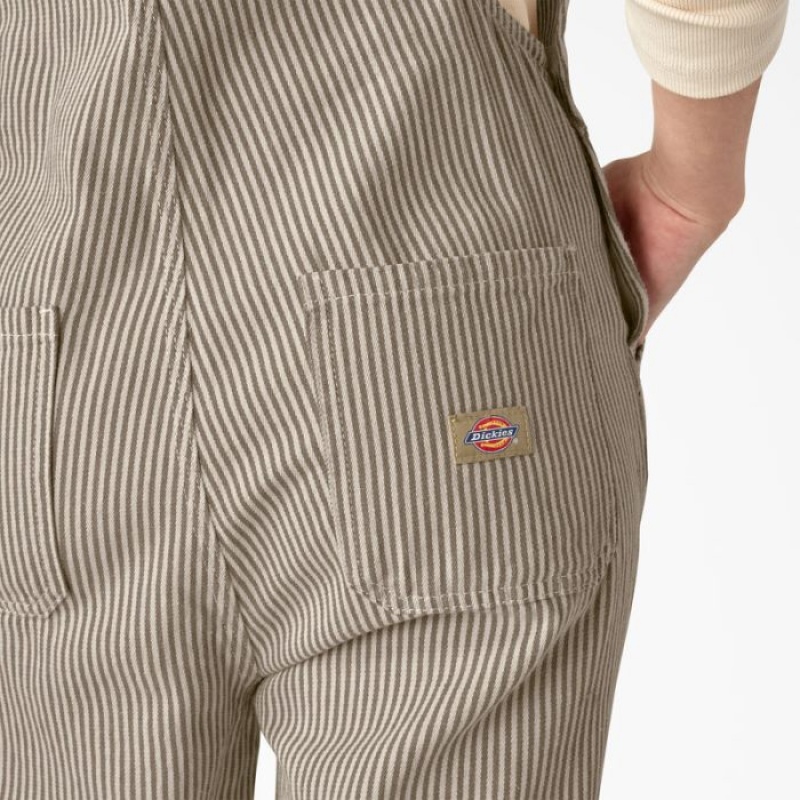 Dickies Regular Fit Hickory Stripe Bib Overalls Albastru Regal Verzi | VFMR1555