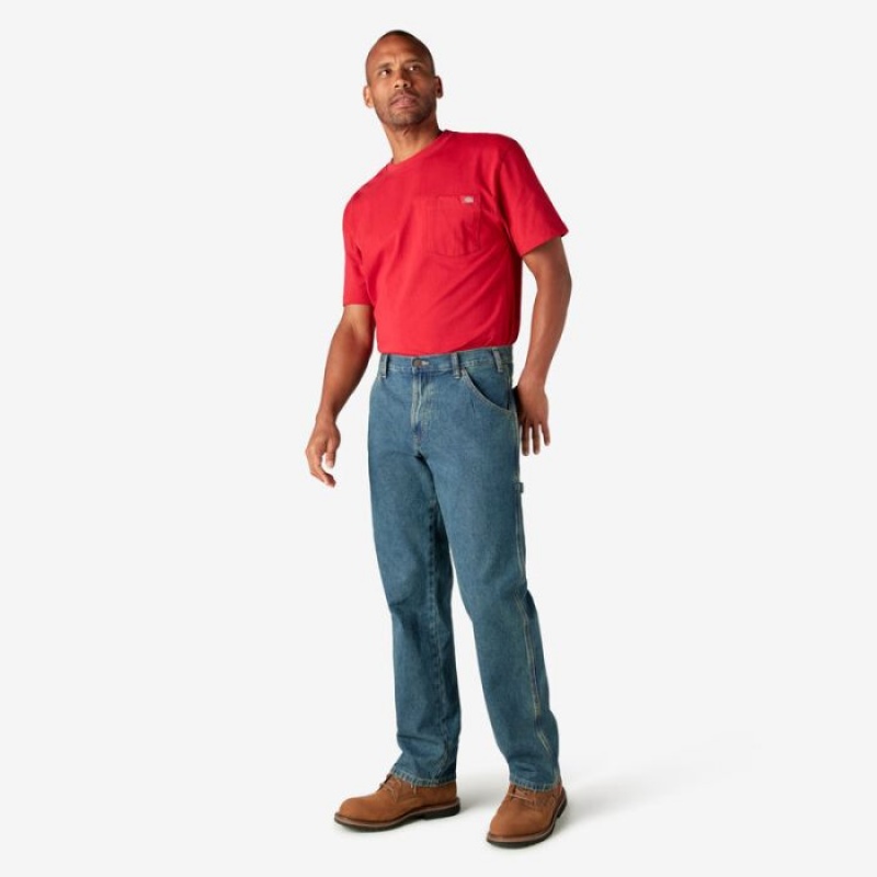 Dickies Relaxed Fit Carpenter Jeans Kaki | CIDU2590