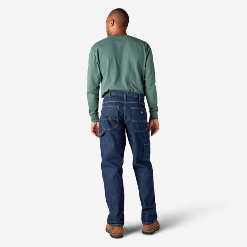 Dickies Relaxed Fit Heavyweight Carpenter Jeans Indigo Albastri | XJIO1741