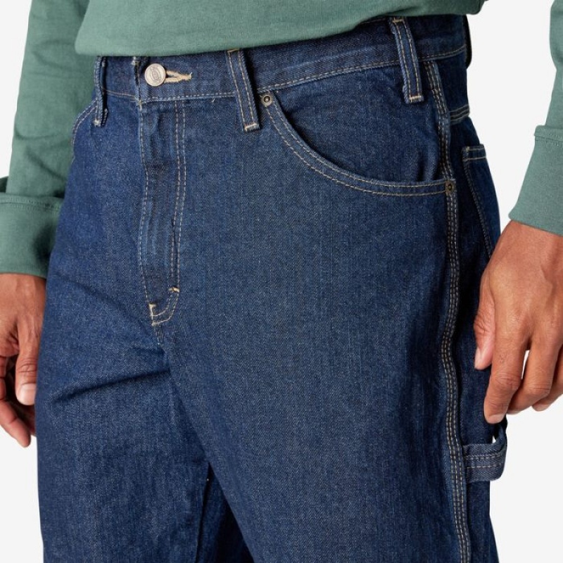 Dickies Relaxed Fit Heavyweight Carpenter Jeans Indigo Albastri | XJIO1741