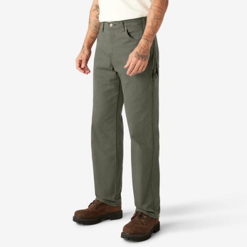 Dickies Relaxed Fit Heavyweight Duck Carpenter Pants Verzi | DFSN1660