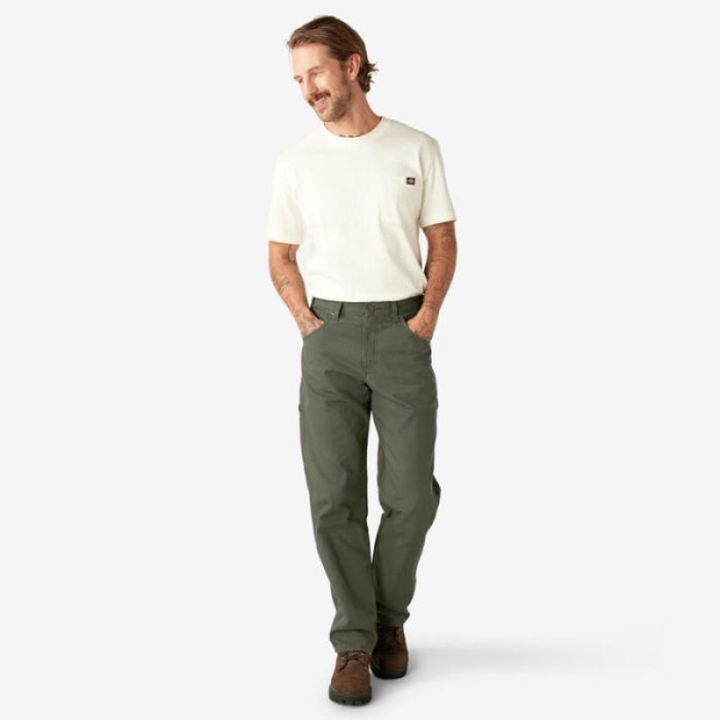 Dickies Relaxed Fit Heavyweight Duck Carpenter Pants Verzi | DFSN1660