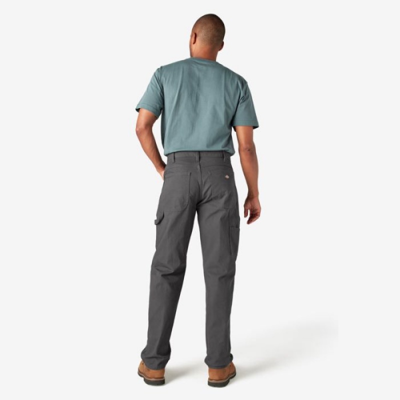 Dickies Relaxed Fit Heavyweight Duck Carpenter Pants Rinsed Slate | LXAC2611