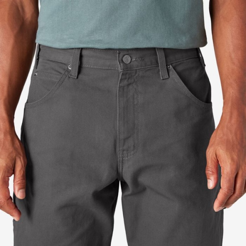Dickies Relaxed Fit Heavyweight Duck Carpenter Pants Rinsed Slate | LXAC2611