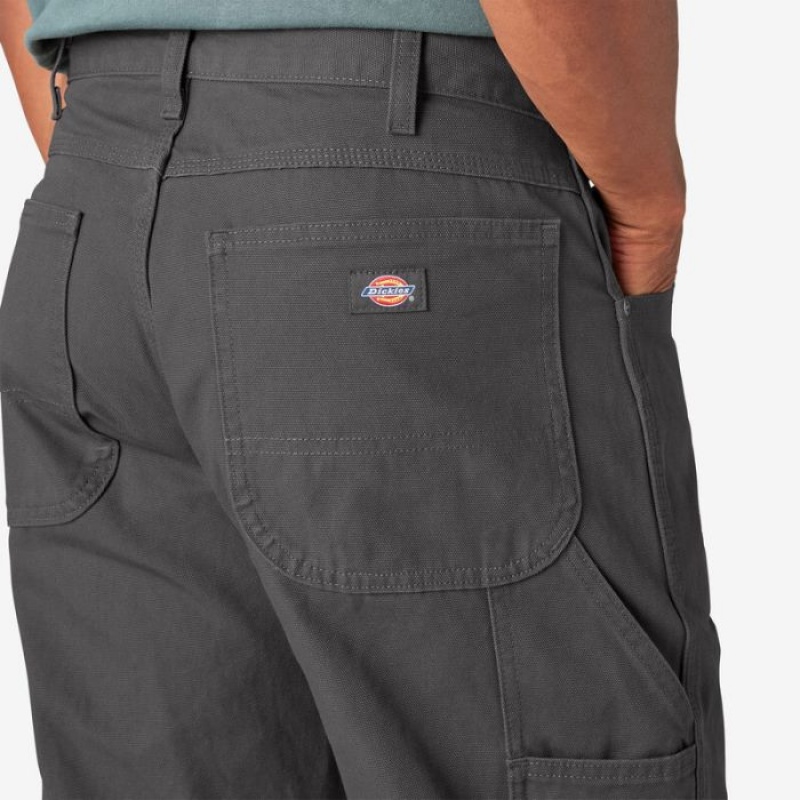 Dickies Relaxed Fit Heavyweight Duck Carpenter Pants Rinsed Slate | LXAC2611