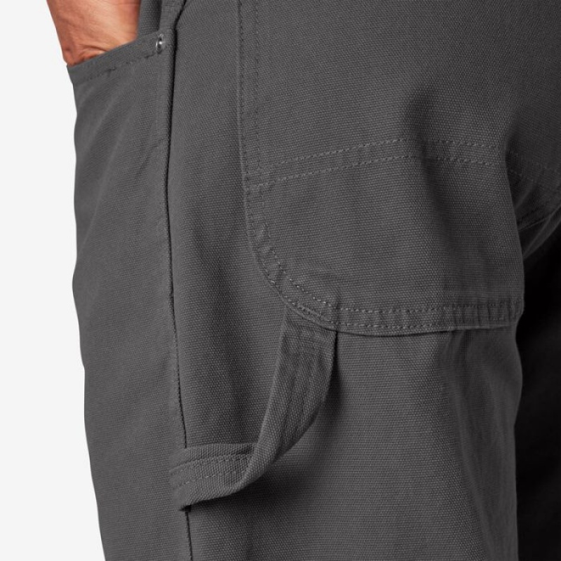 Dickies Relaxed Fit Heavyweight Duck Carpenter Pants Rinsed Slate | LXAC2611