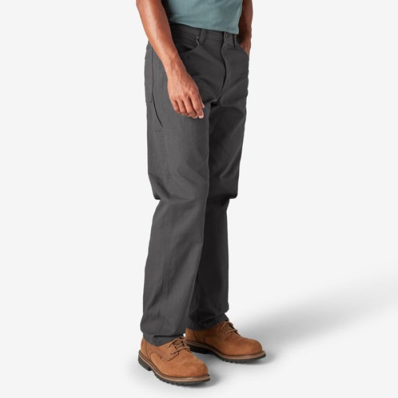 Dickies Relaxed Fit Heavyweight Duck Carpenter Pants Rinsed Slate | LXAC2611