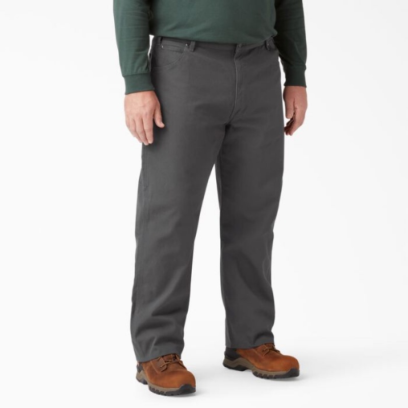 Dickies Relaxed Fit Heavyweight Duck Carpenter Pants Rinsed Slate | LXAC2611