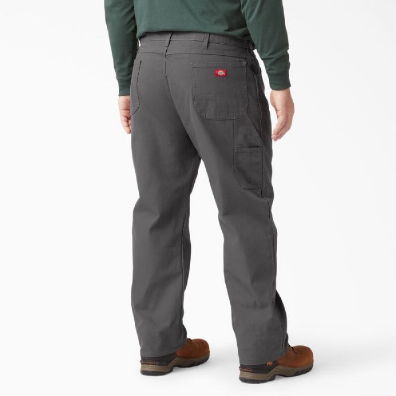 Dickies Relaxed Fit Heavyweight Duck Carpenter Pants Rinsed Slate | LXAC2611