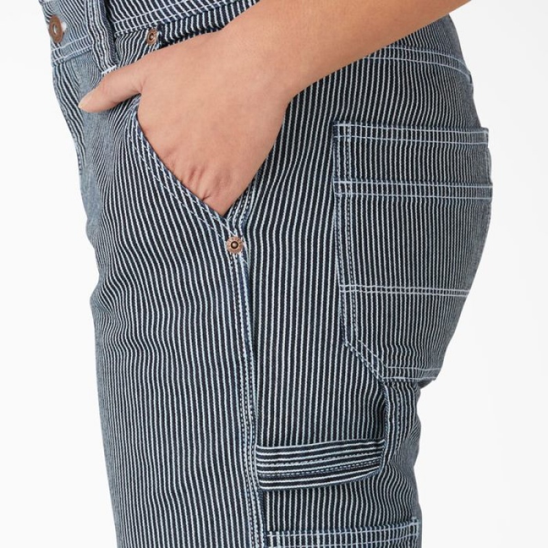 Dickies Relaxed Fit Hickory Stripe Carpenter Shorts, 11