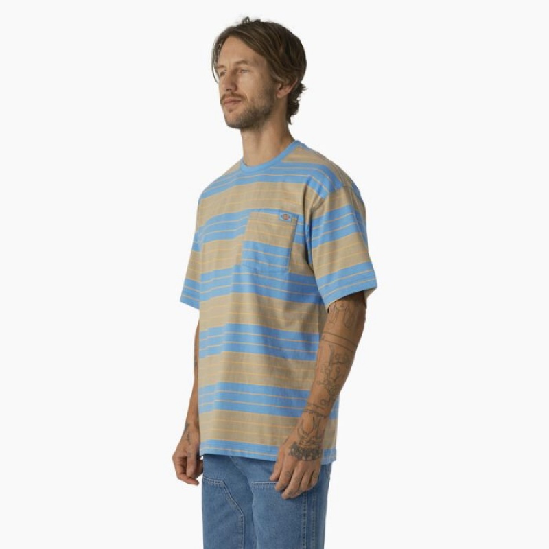 Dickies Relaxed Fit In Dungi Pocket T-Shirt Azur Albastri Maro | AEMD6924