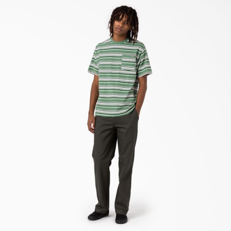 Dickies Relaxed Fit In Dungi Pocket T-Shirt Verzi Inchis | CZFF4980