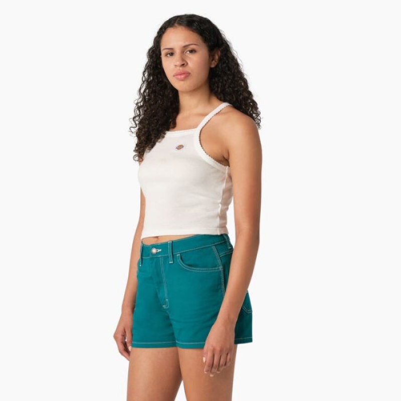 Dickies Rib Knit Cropped Tank Top Albi | LTEF6335