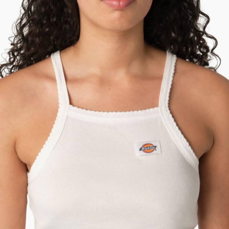 Dickies Rib Knit Cropped Tank Top Albi | LTEF6335