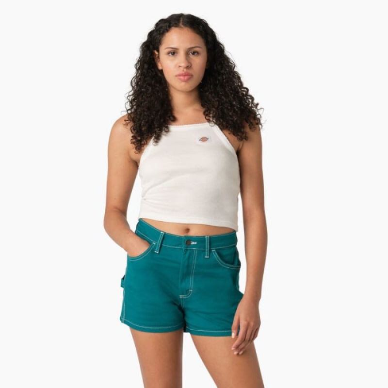 Dickies Rib Knit Cropped Tank Top Albi | LTEF6335